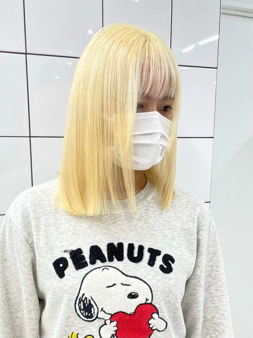 ショート カラー ヘアアレンジ ブリーチ ブロンド ボブ ヘアカラー トリートメント 🎗秋山勇/ GEAR.代表のヘアスタイル