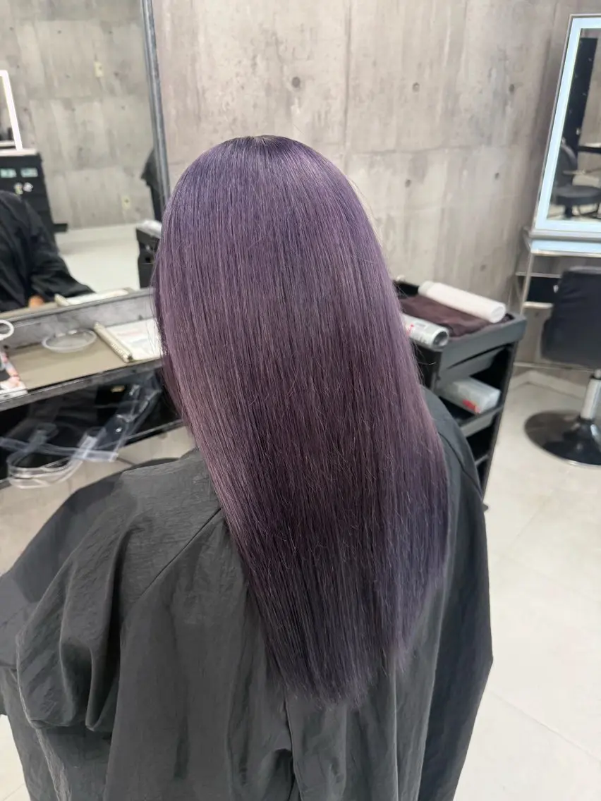 ロング カラー メンズ メンズブリーチ ブリーチ ラベンダーカラー ヘアカラー トリートメント 原色、デザインカラー オタク美容師かずきのヘアスタイル