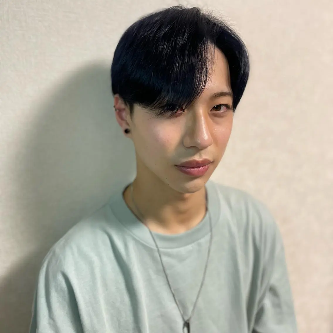 ショート メンズ センターパート カット メンズカット✂️ パーマ寺西優真のヘアスタイル