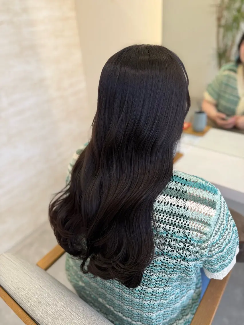 ロング カット ヘアカラー トリートメント 髪質改善&艶感カラー 🪄岡井美結のヘアスタイル