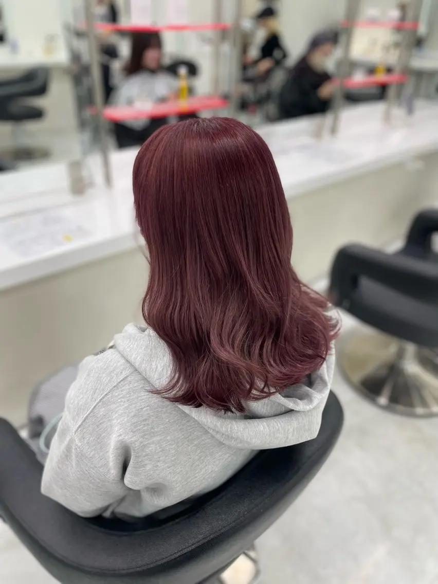 ミディアム カラー ヘアカラー トリートメント 💗トレンドモテヘア Natsumi 💗のヘアスタイル