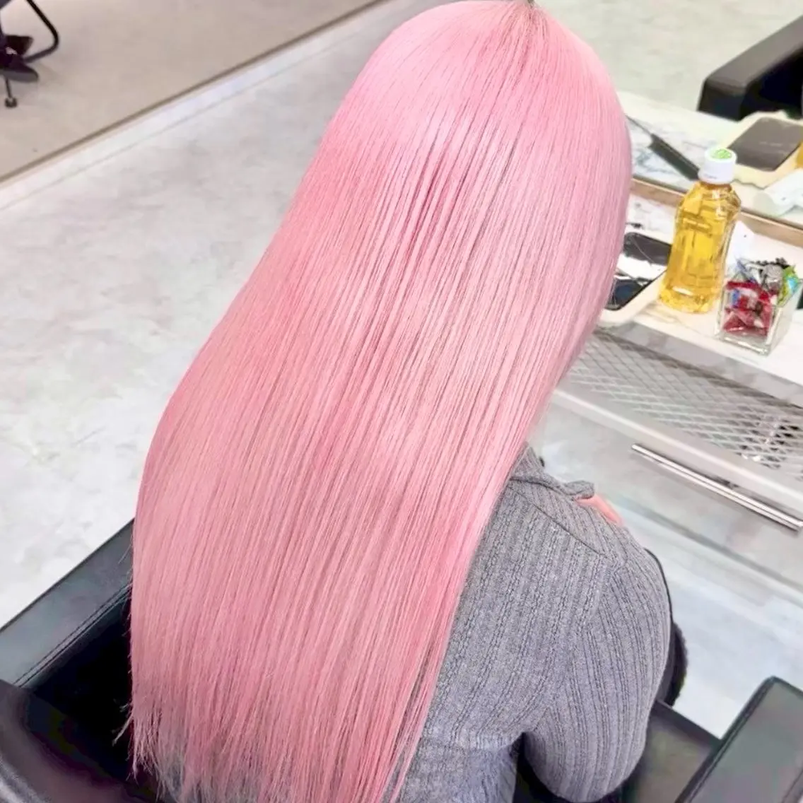 セミロング カラー ブリーチ ヘアカラー トリートメント ✨ブリーチカラー× 艶髪SUZU🛼🫧のヘアスタイル