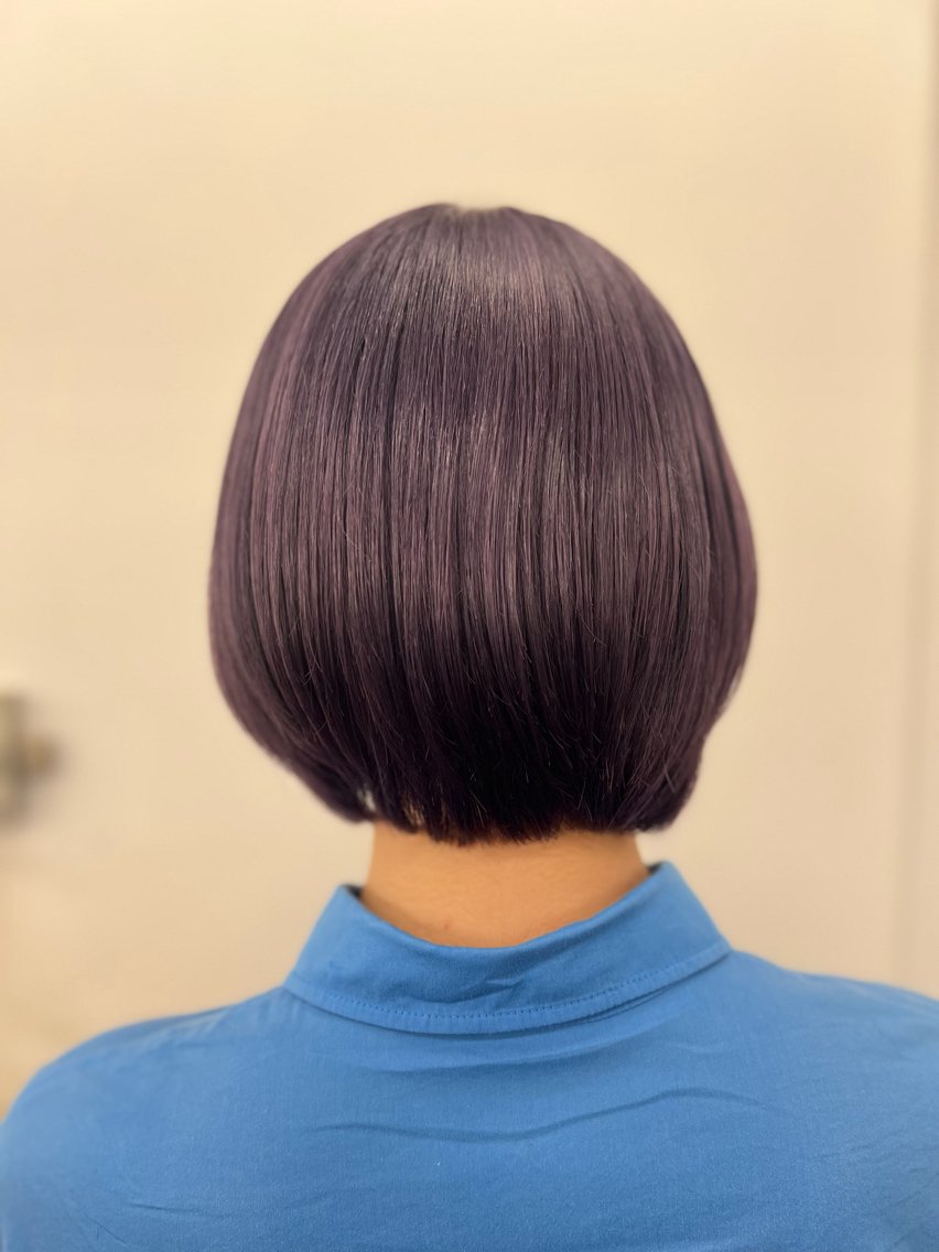 ミディアム カラー カシス 透明感カラー ラベンダーカラー ラベンダーグレー カット ヘアカラー 透明感カラー特化🫧 🦋栗原🦋のヘアスタイル