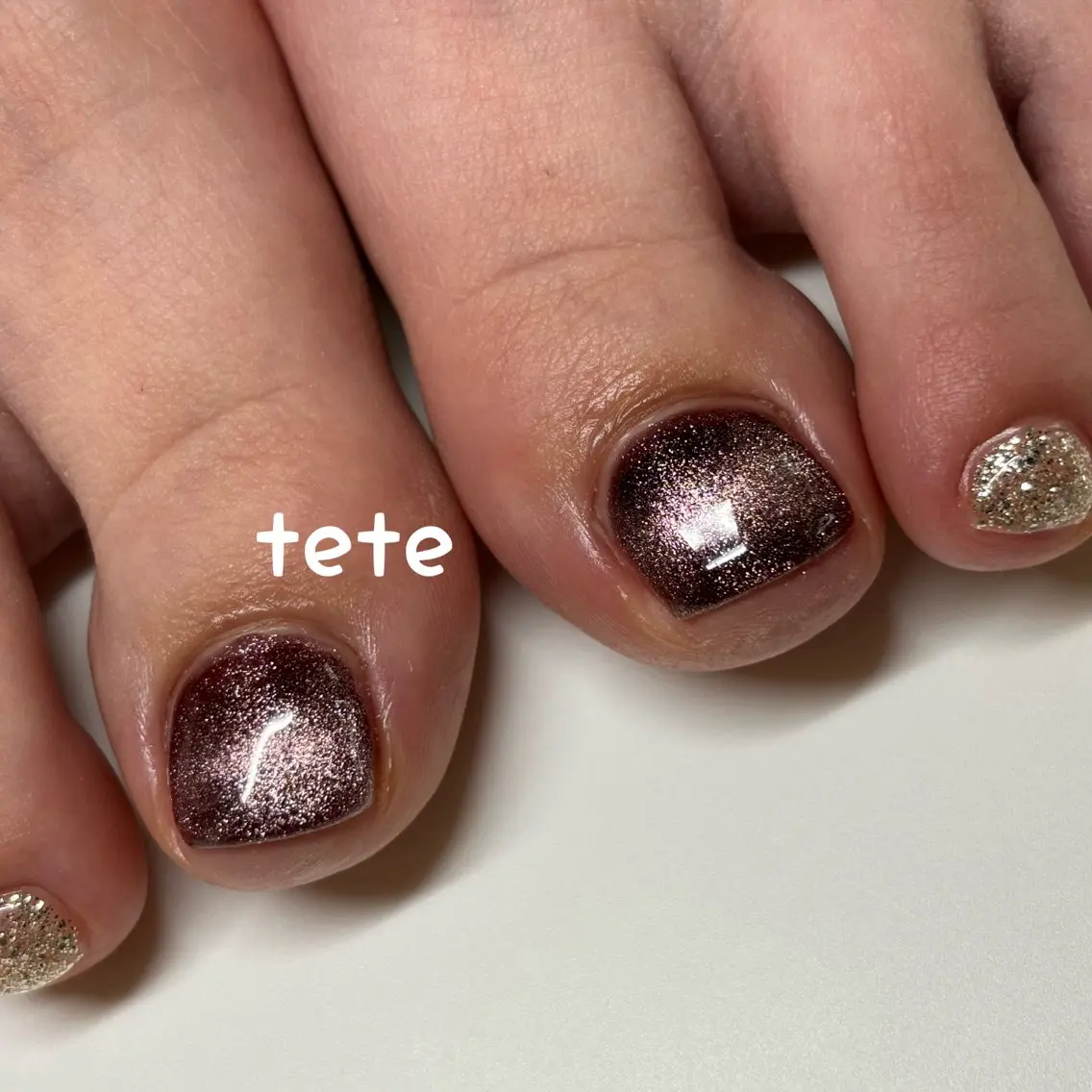 ネイル ラメ(グリッター) tete __のネイルデザイン