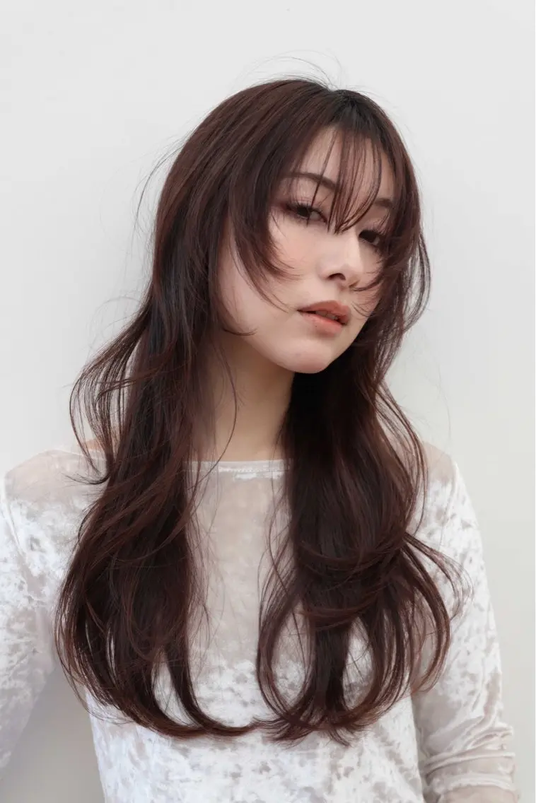 ロング カラー 柔らかい艶暖色 レイヤー🫧姫汝のヘアスタイル