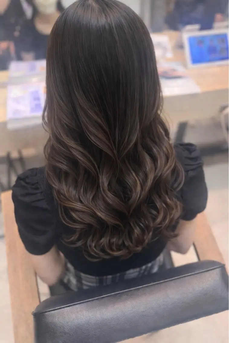 セミロング ヘアセット 暖色カラー/ベージュ ヘアアレンジ/あやかのヘアスタイル