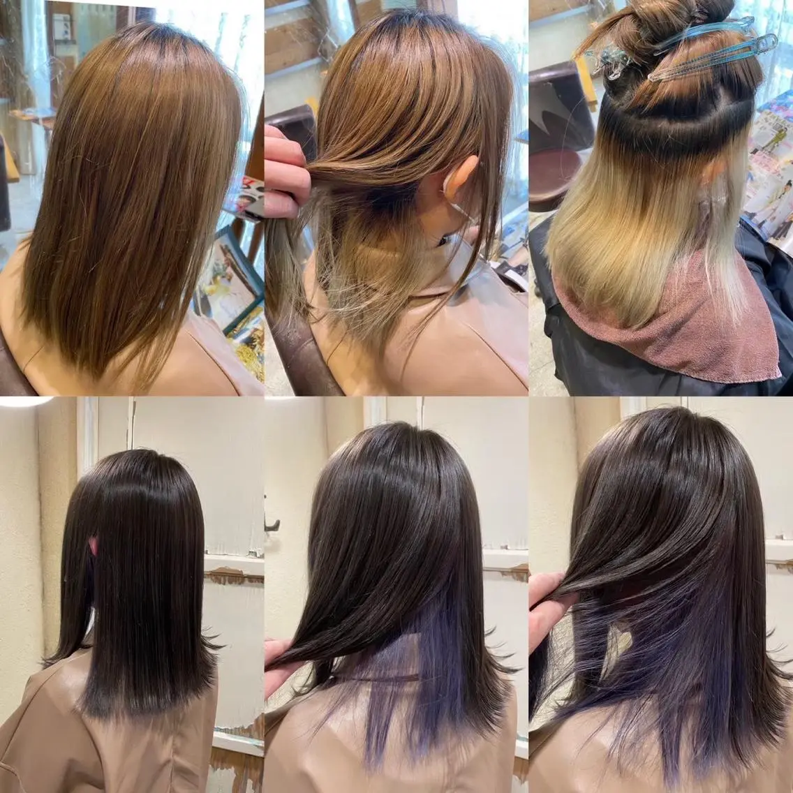 ミディアム カラー アディクシーカラー 黒髪 ブリーチ ケアブリーチ エドルカラー 髪質改善ヘアケア 艶髪特化/上田のヘアスタイル