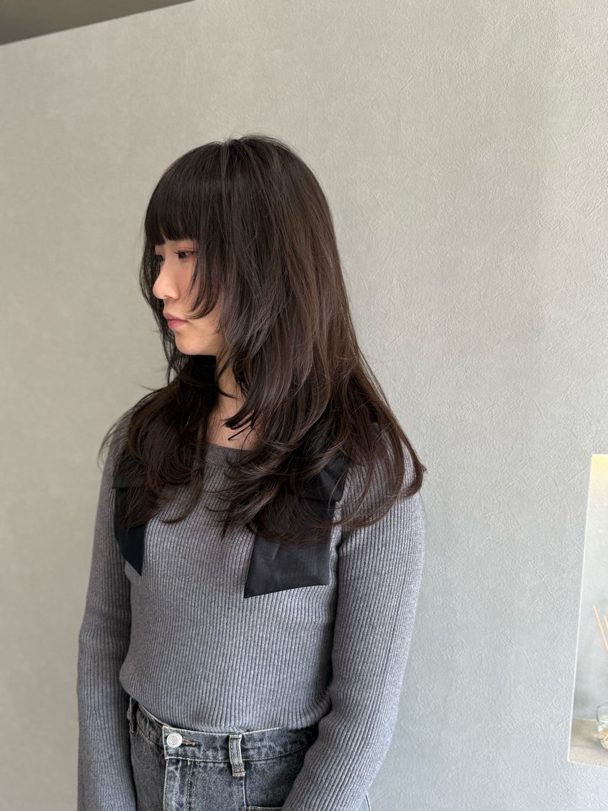 ロング カラー カット ヘアカラー トリートメント 中村 研介のヘアスタイル