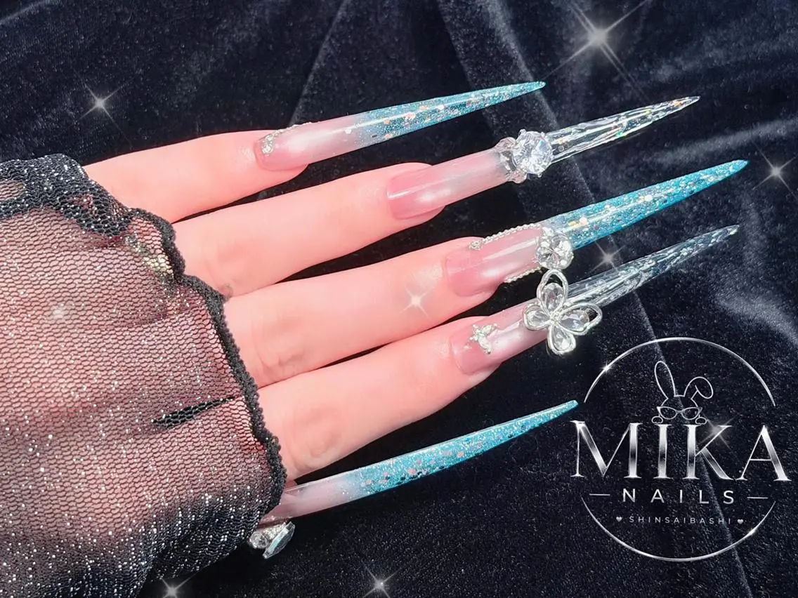 ネイル アートネイル チークネイル ドット フットネイル フレンチネイル Mika Nails 心斎橋のネイルデザイン