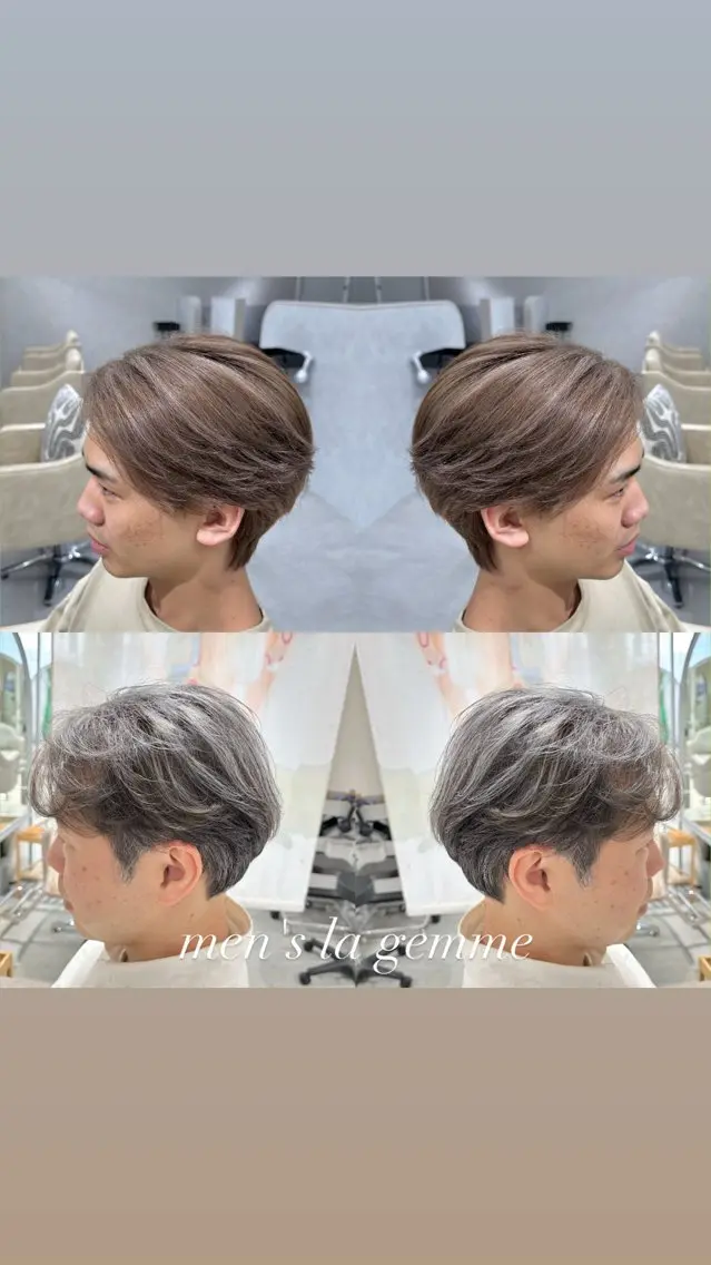 カット＋ハイライトor白髪ぼかしハイライトの写真