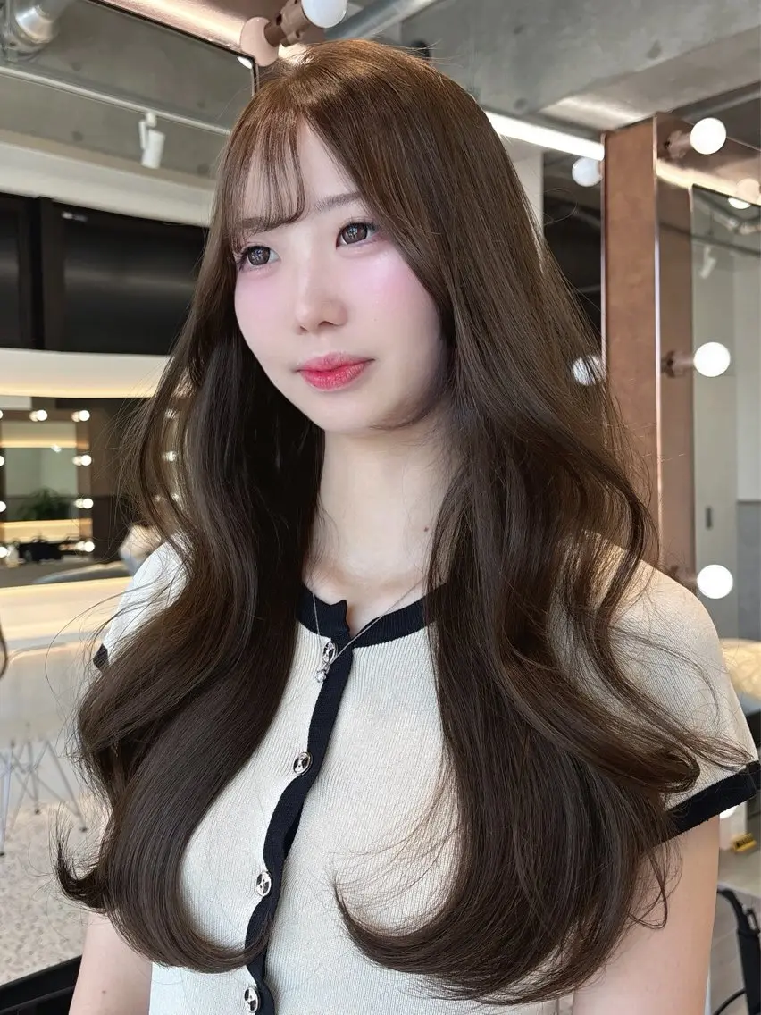 ロング カラー ブラウンカラー 透明感カラー ヘアカラー 🍒ブリーチなしカラ ー／Sakura🍒のヘアスタイル