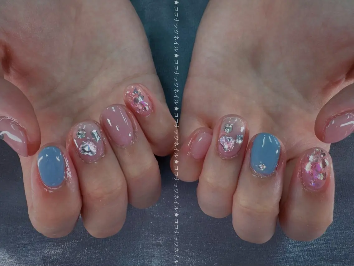 ネイル HOSHINO NAIL_長さだしのネイルデザイン