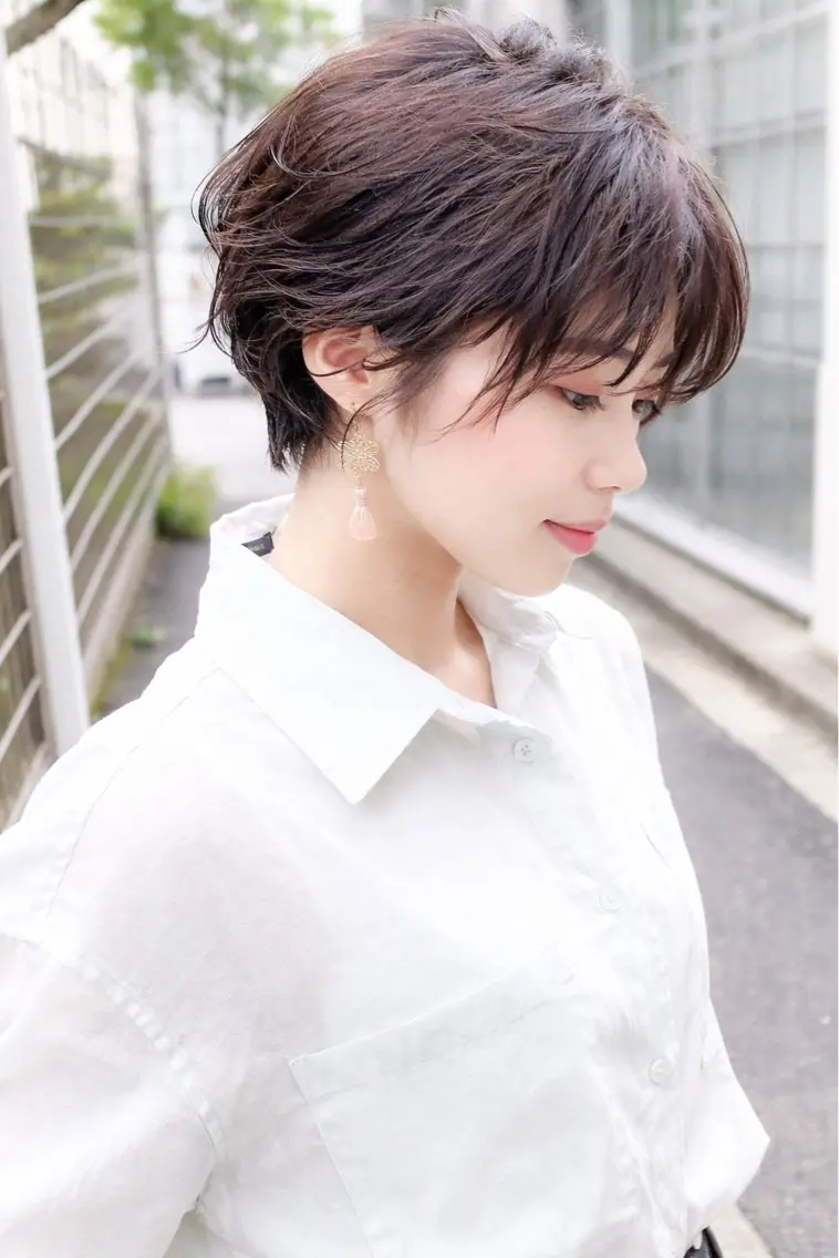 ショート カラー イルミナカラー カット ヘアカラー grand juteのヘアスタイル