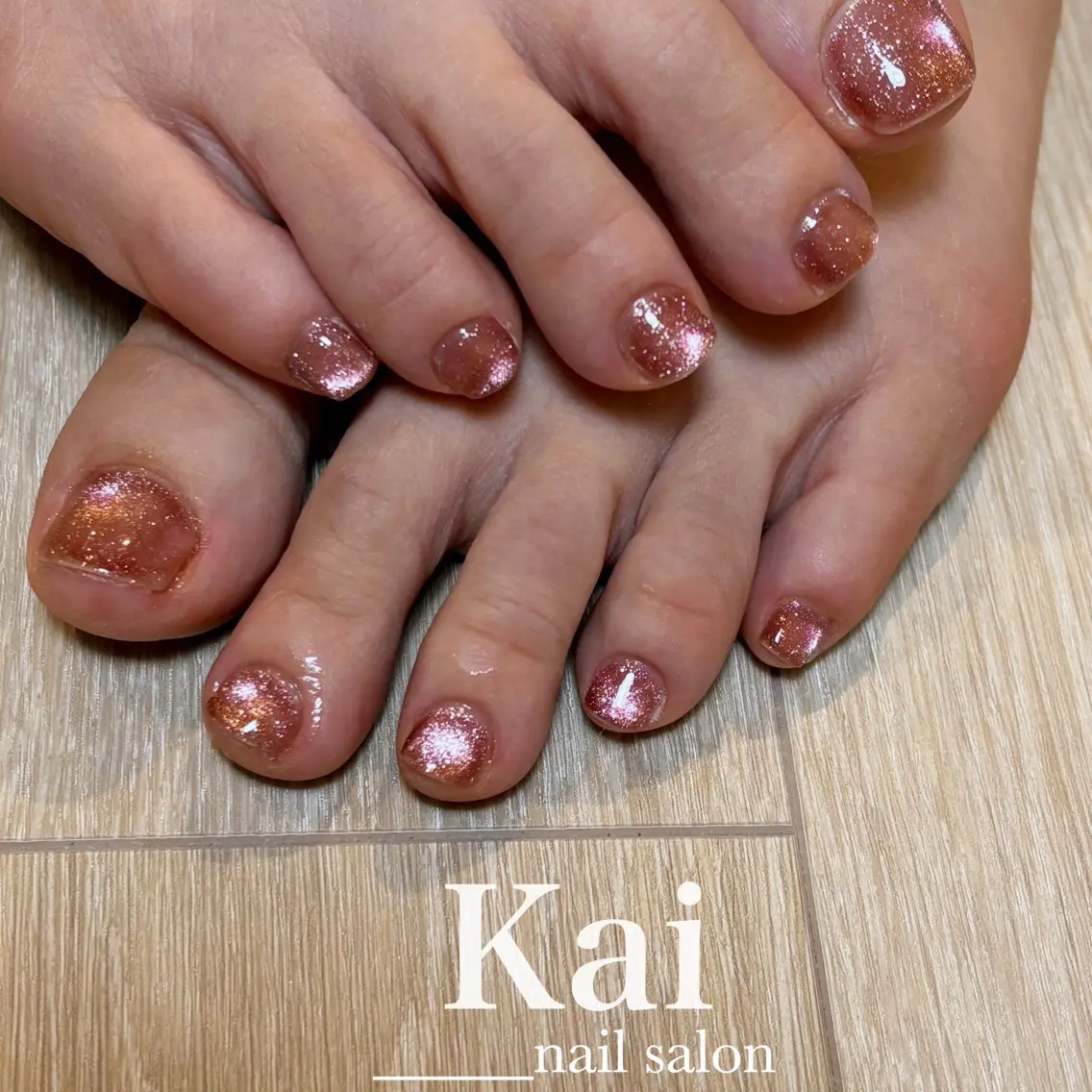 ネイル フットネイル マグネットネイル ワンカラーネイル シンプルネイル フットネイル Kai  nail Mayukoのネイルデザイン