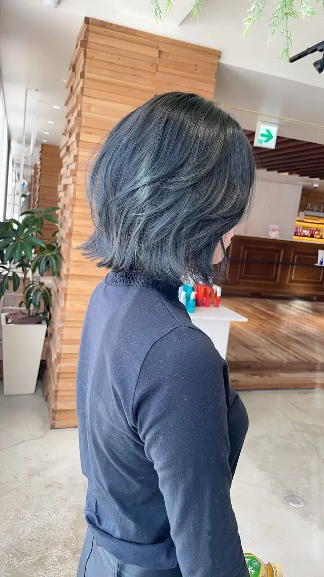 ミディアム ボブレイヤー ボブ くびれヘア レイヤーカット カット ヘアカラー トリートメント ウルフカット/ ハッシュカット/山路のヘアスタイル