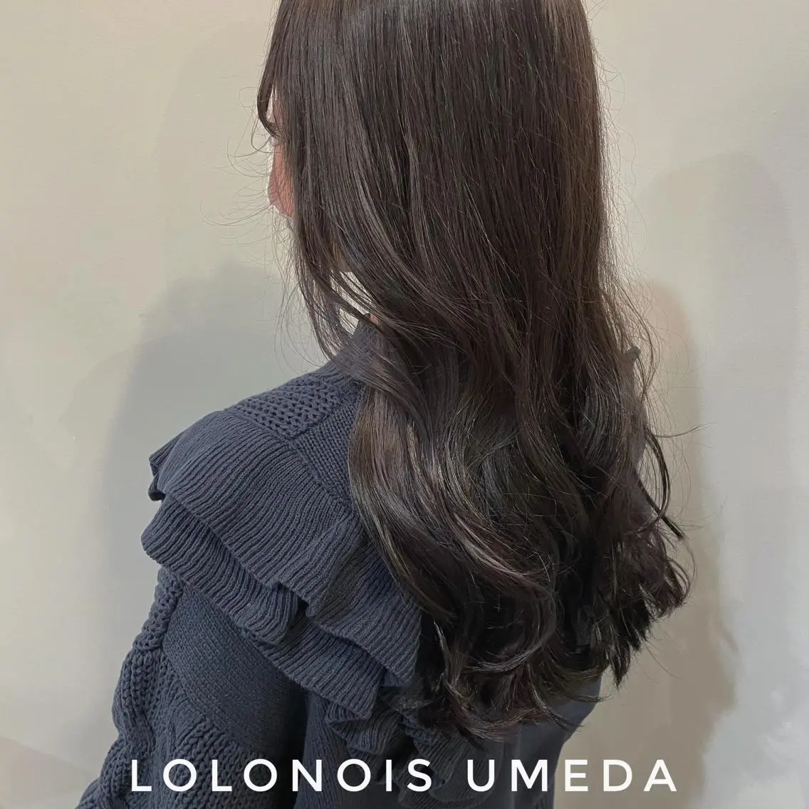 ロング カラー グレージュ ラベンダーカラー ラベンダーグレージュ ラベンダーグレー Lolonois梅田 /Okazaki:)のヘアスタイル