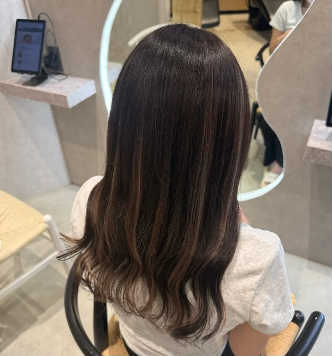 カラー ハイライトカラー 髪質改善 エクステ 馬場 美咲のヘアスタイル