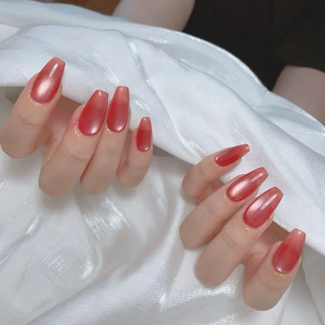 長さ出しネイル💅　🩵ワンカーラ🩵 & 🤎マグネット🤎 & 🩷フラッシュ🩷7980の写真