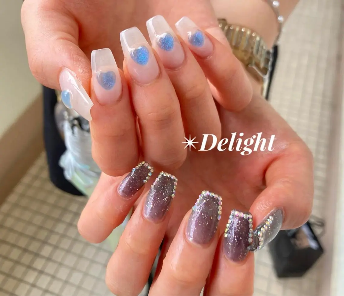 セミロング ネイル ハンドネイル ✴︎ Delightのネイルデザイン