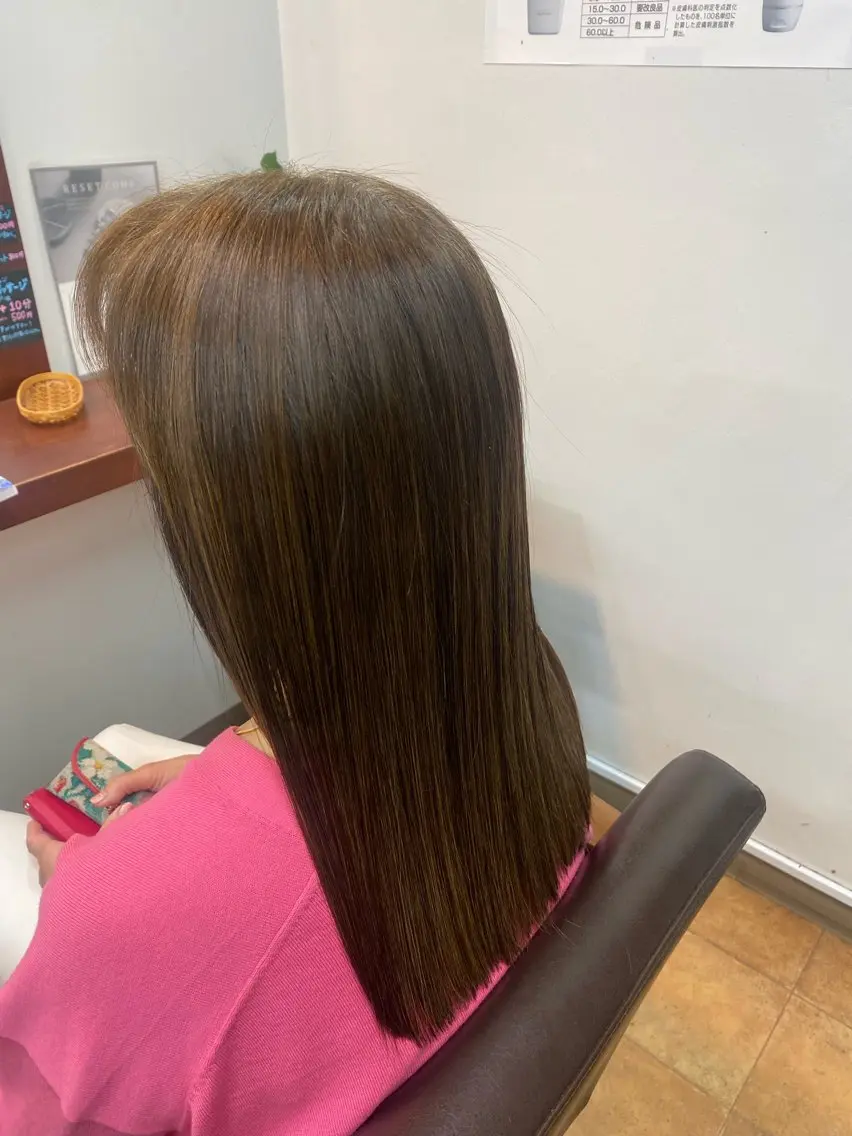 ロング 染谷 れなのヘアスタイル