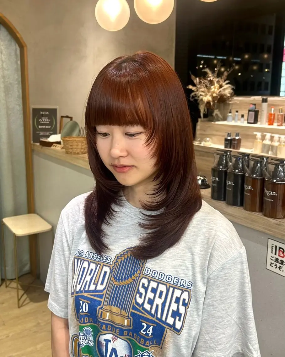 セミロング 中田 和花のヘアスタイル