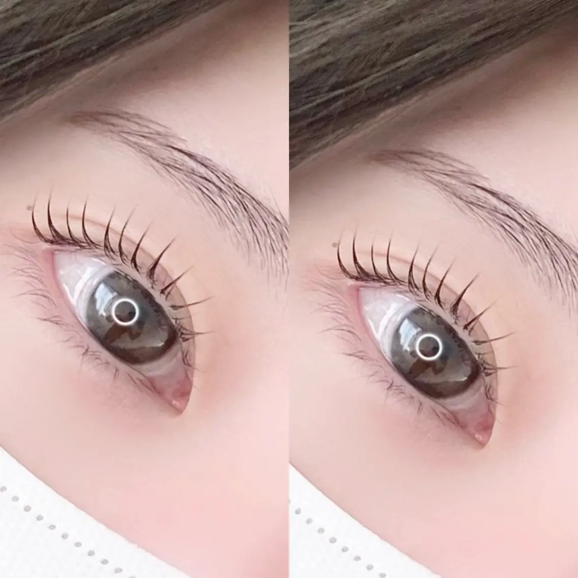 パリジェンヌラッシュリフト上下の写真