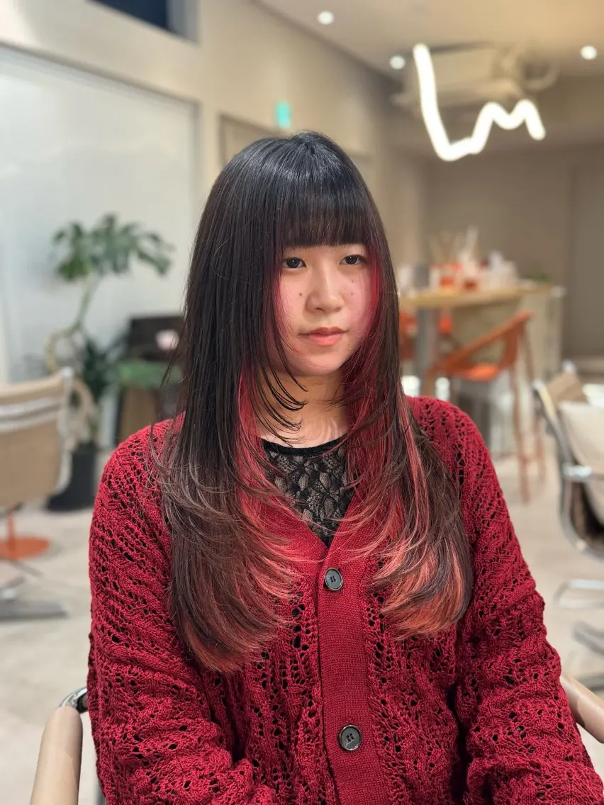 ロング ロングレイヤー レイヤーカット ロング 打越 虎瑠のヘアスタイル
