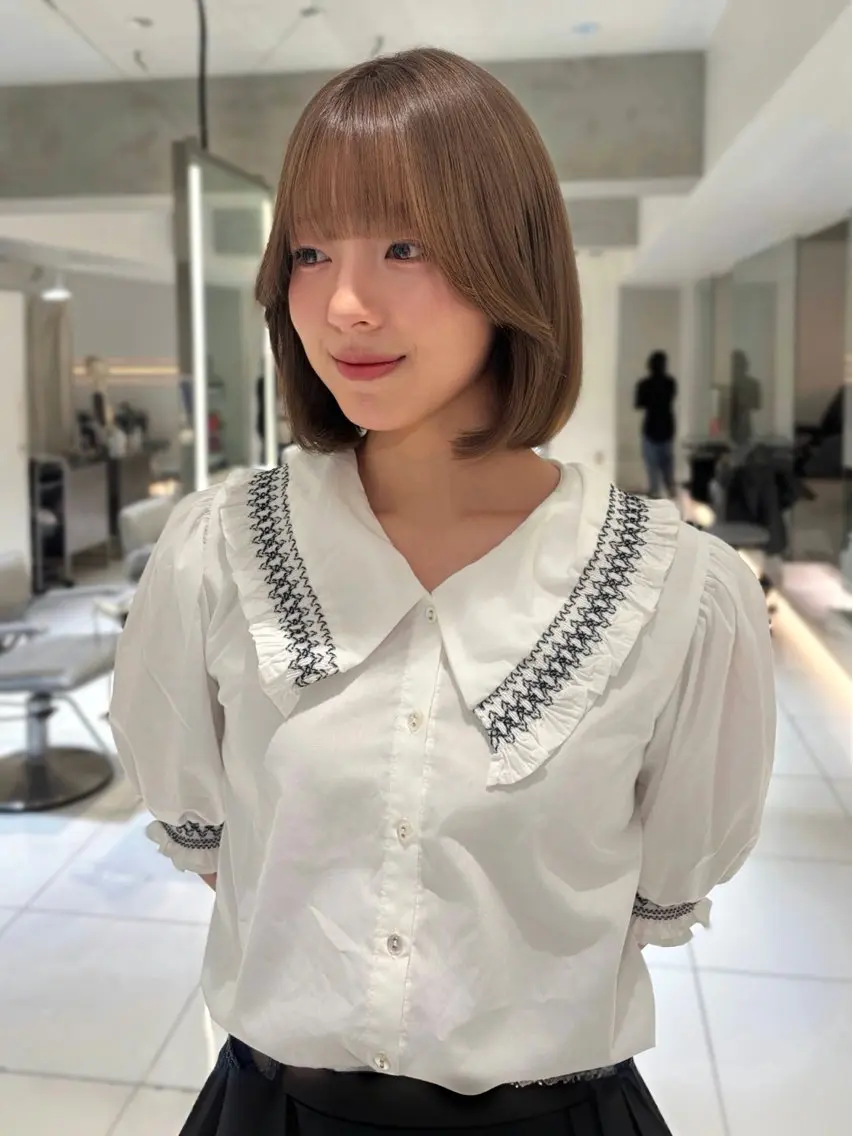 ミディアム カラー 𝒚𝒖-𝒓𝒊 ⸝⋆艶color🌙のヘアスタイル