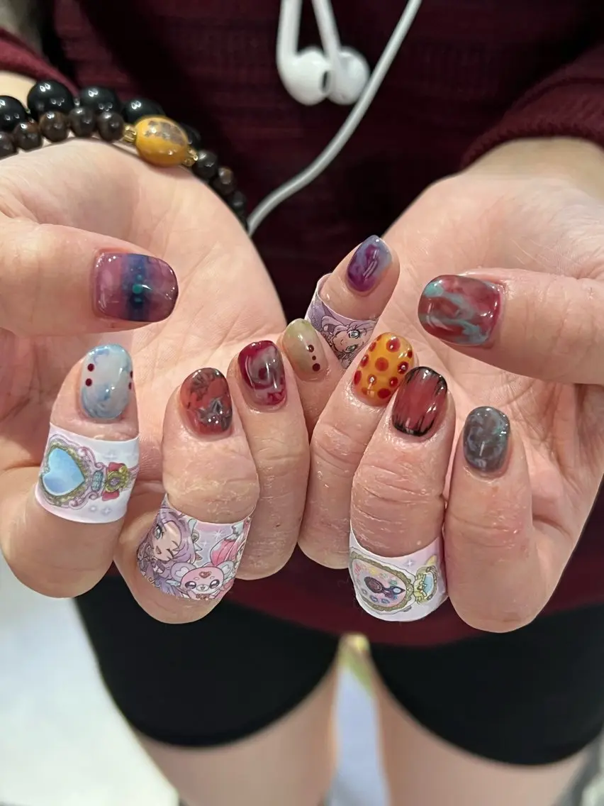 ネイル ハンドネイル Hata nail 🎀個性派ニュアンスのネイルデザイン