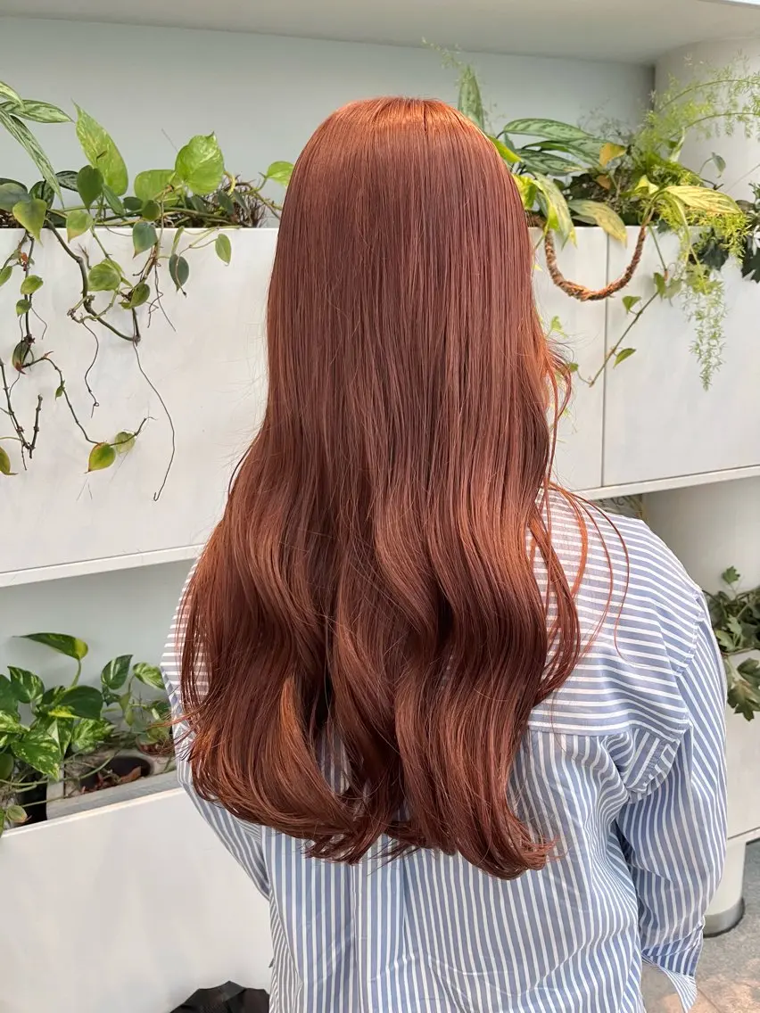 ロング カラー ブリーチ ブリーチなしカラー くさかみさき🌼暖色 /耳つぼ/オタク🌼のヘアスタイル