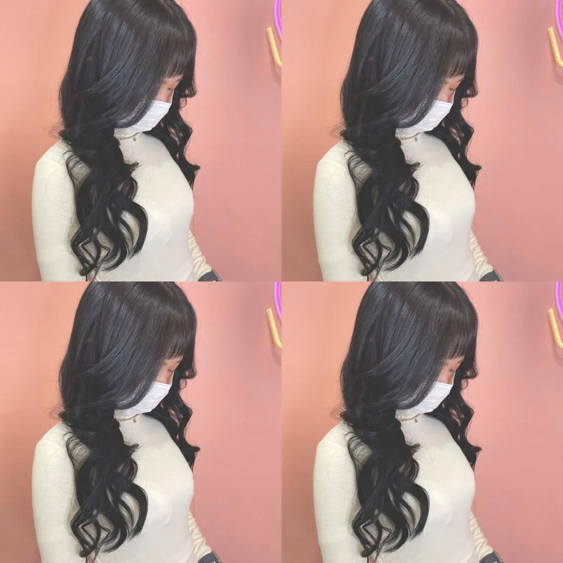 ロング カラー 黒髪 ブルーカラー ブルーブラック 🌷MAYU 🌷のヘアスタイル