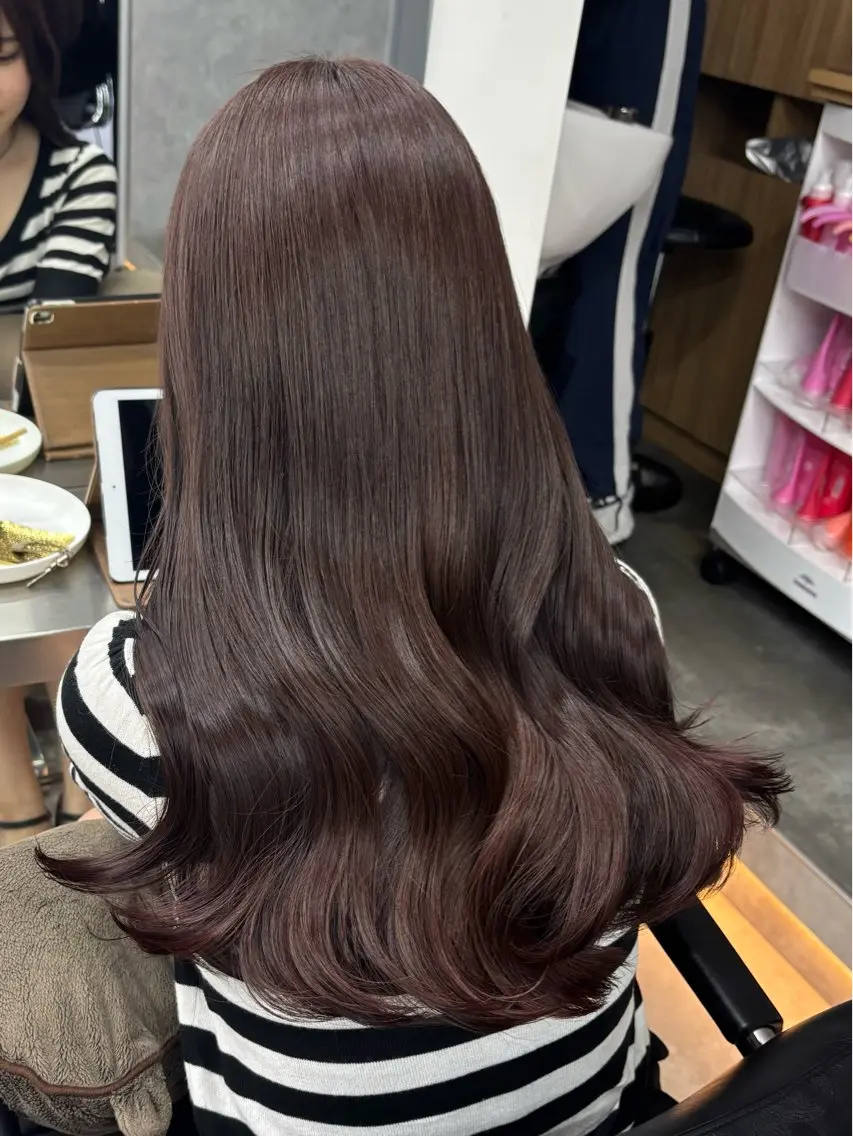 ロング ヘアカラー ヘアセット☆ 髪質改善カラー☆まいのヘアスタイル