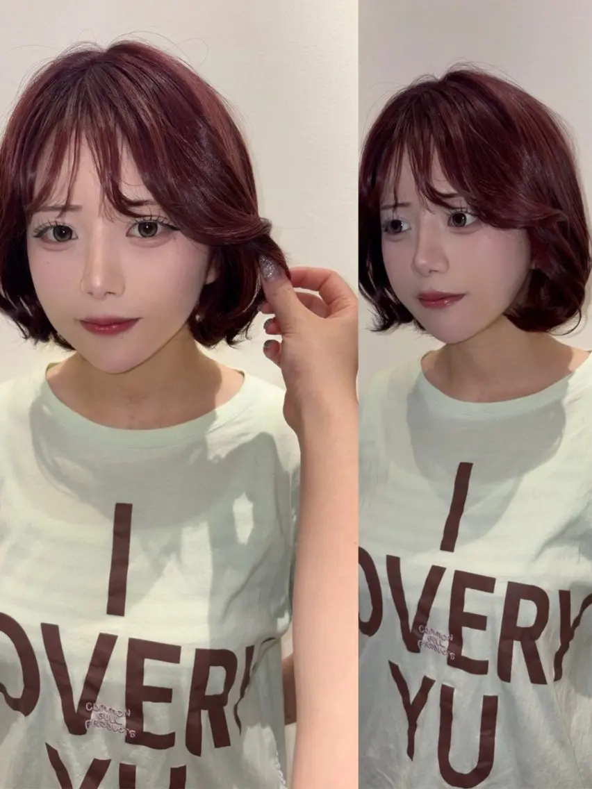 ミディアム カラー ヘアカラー ヨシノ マナウのヘアスタイル