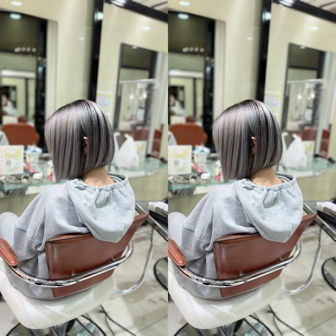 ショート カット ヘアカラー Y Uのヘアスタイル