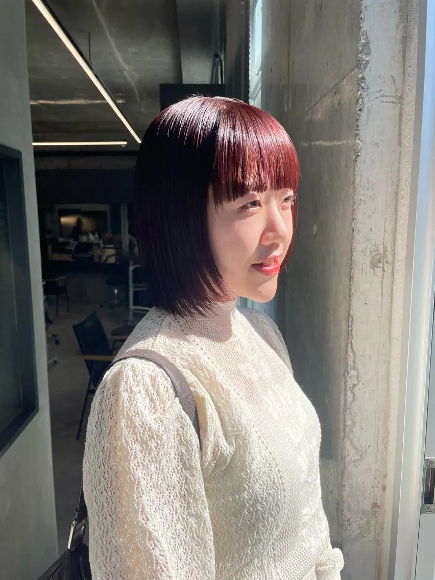 ミディアム カラー カット ヘアカラー トリートメント 佐伯 和佳のヘアスタイル