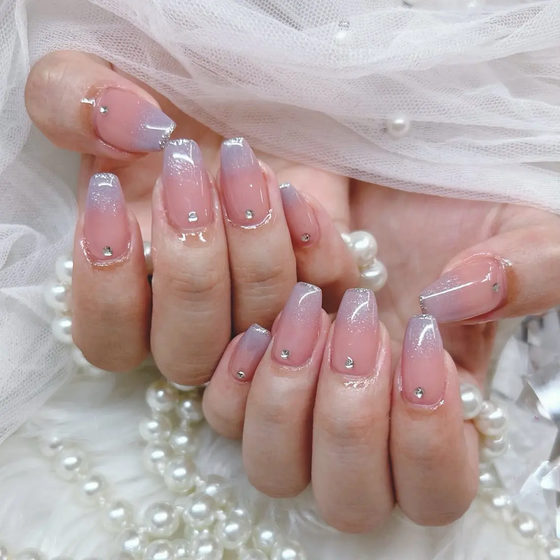 セミロング ハンドネイル Nailsalon Angeのネイルデザイン