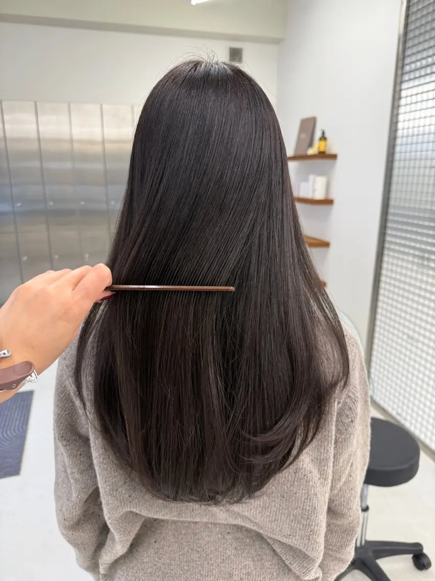ロング カラー カット ヘアカラー 表参道🌿赤み消し カラー/チナツのヘアスタイル