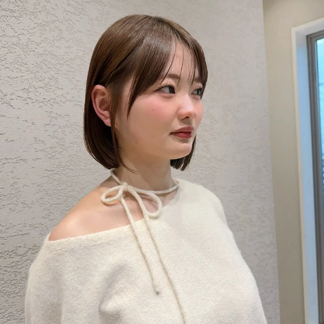 ミディアム カラー 似合わせカット カット ヘアカラー トリートメント レイヤー/髪質改善 Lond ambreのヘアスタイル