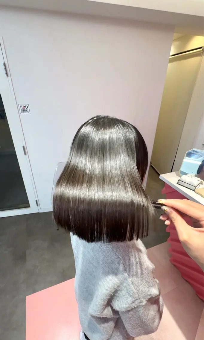ショート カット 縮毛矯正 トリートメント 莉乃/縮毛矯正/髪質 改善/艶カラーのヘアスタイル