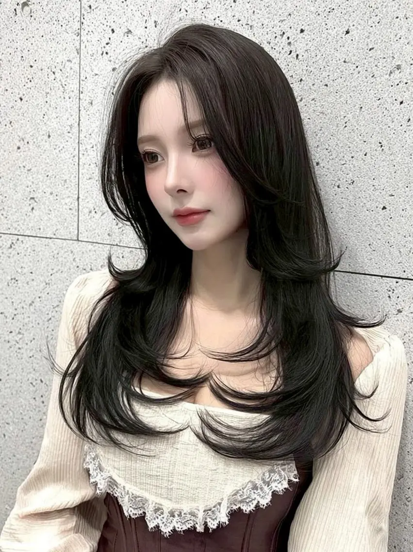 ロング レイヤーカット ロング Marin 🦢🩵のヘアスタイル