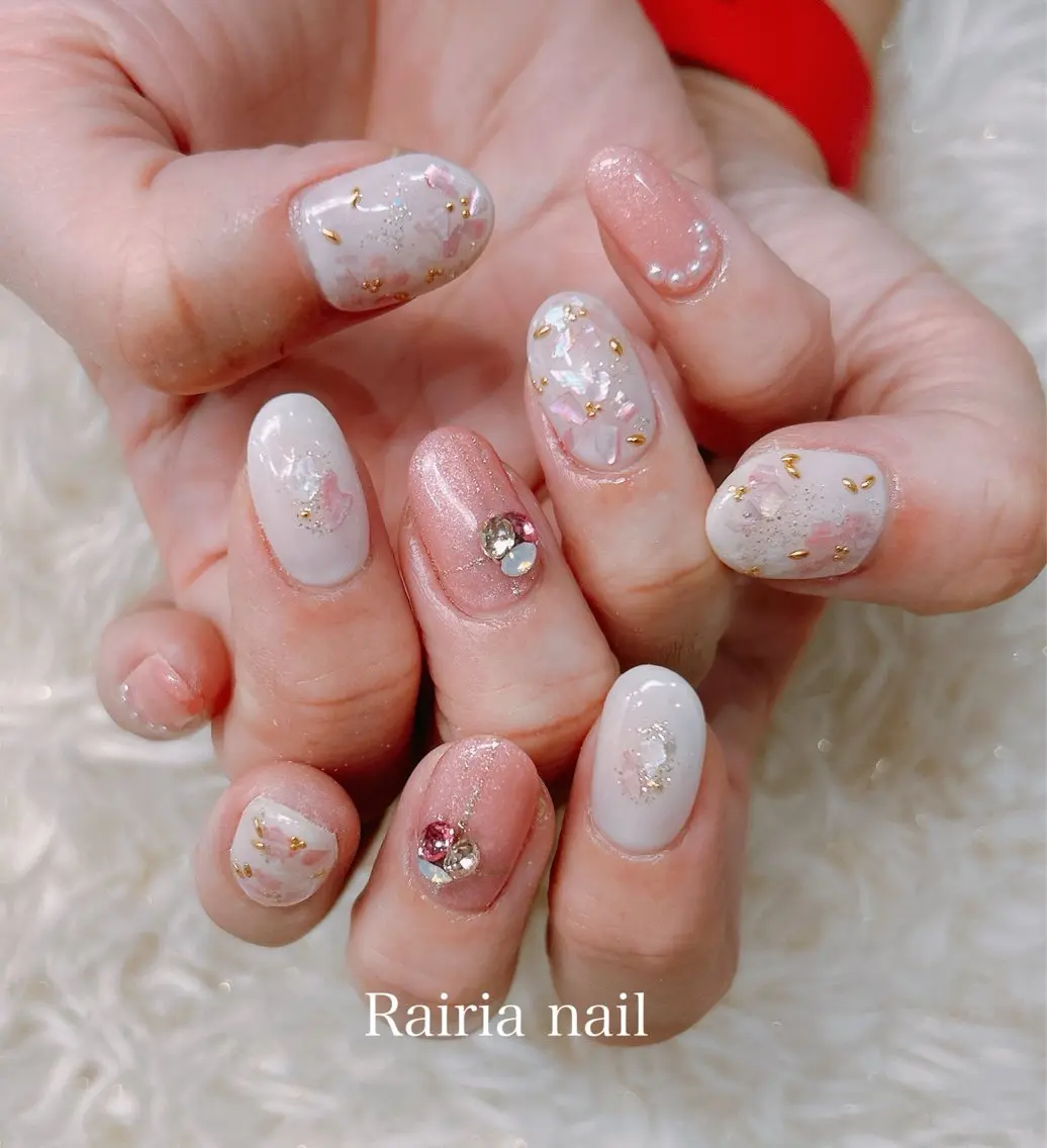 ネイル グリーン 持ち込み Rairia nail本八幡店のネイルデザイン