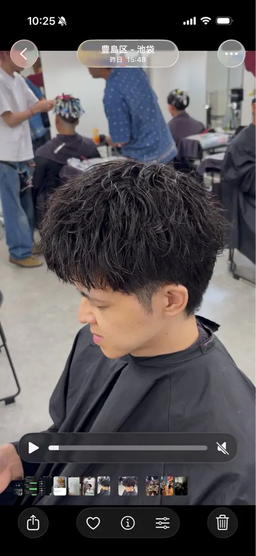 ショート パーマ メンズ ショートヘア カット パーマ メンズパーマカット 達人/涼のヘアスタイル