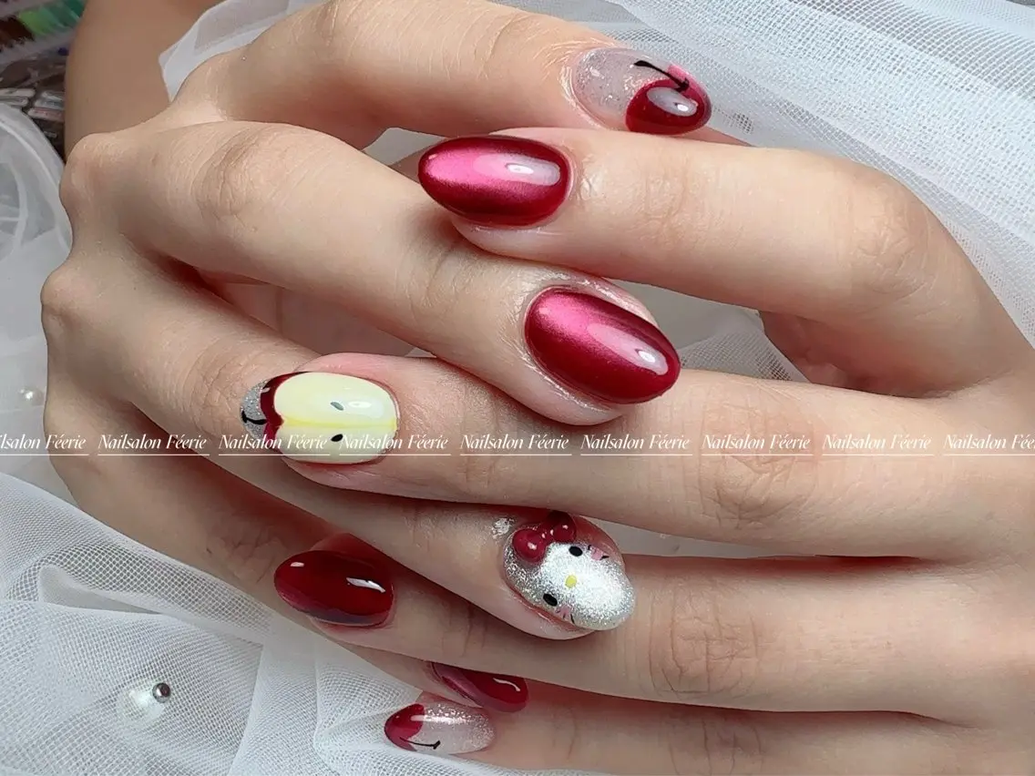 ネイル 成人式 長さ出し フットネイル フレンチネイル ジェルネイル ハンドネイル ハンドケア nail salon Feerieのネイルデザイン
