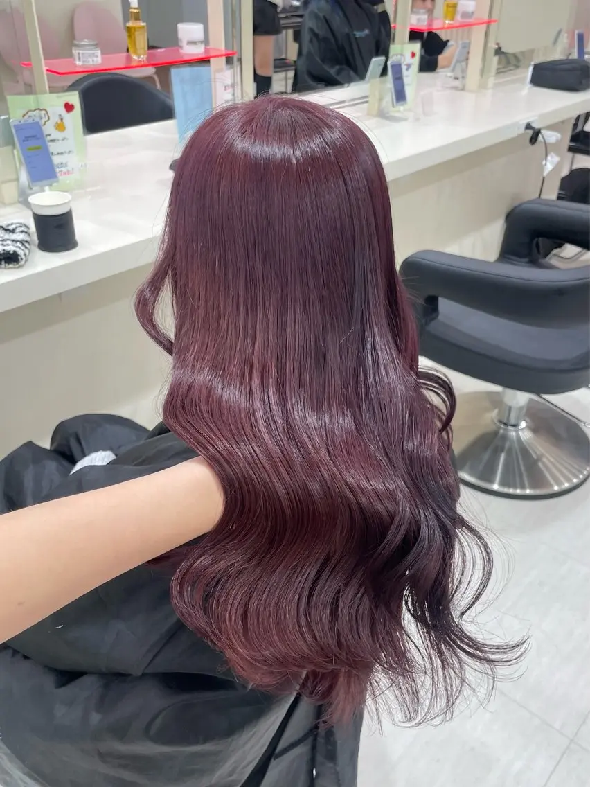ロング 🎀🫧透明感 ピンクラベンダー💟のヘアスタイル