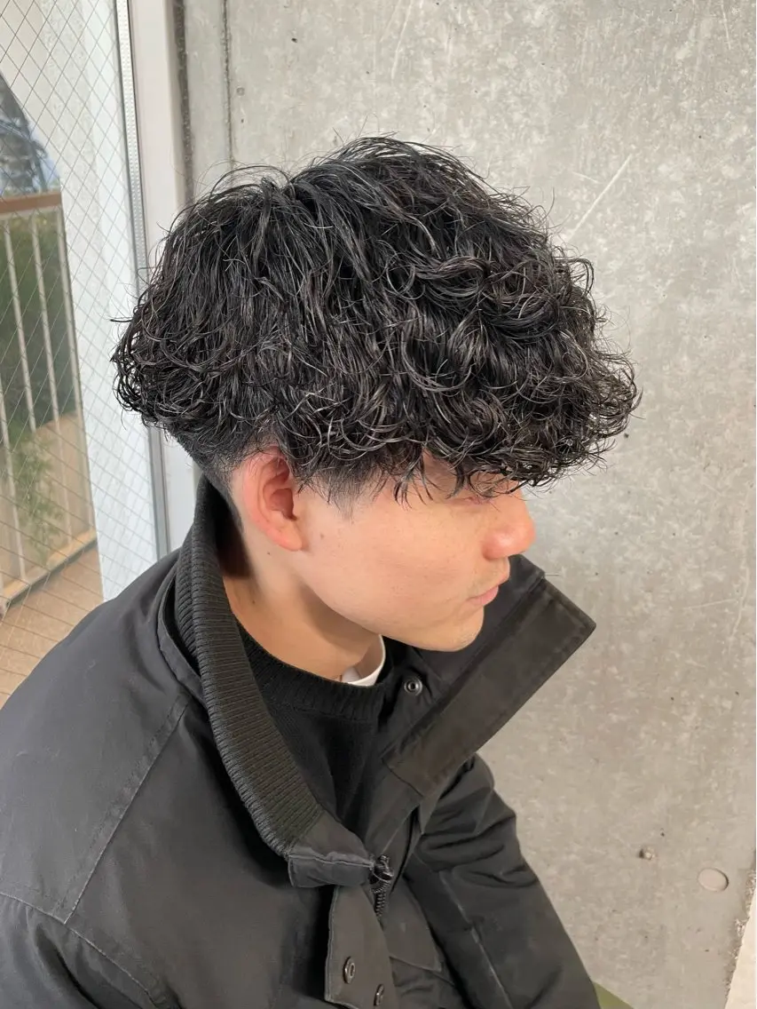 パーマ メンズ カット パーマ トリートメント ヘアセット メンズモテパーマ💙 fuwaのヘアスタイル