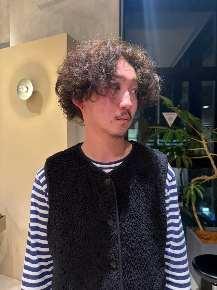 カラー パーマ メンズ 髙橋 紗奈のヘアスタイル