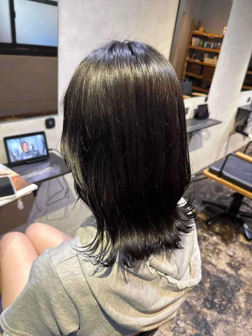 ミディアム カラー ヘアカラー 透明感カラー/パーマ 🌀アオノのヘアスタイル