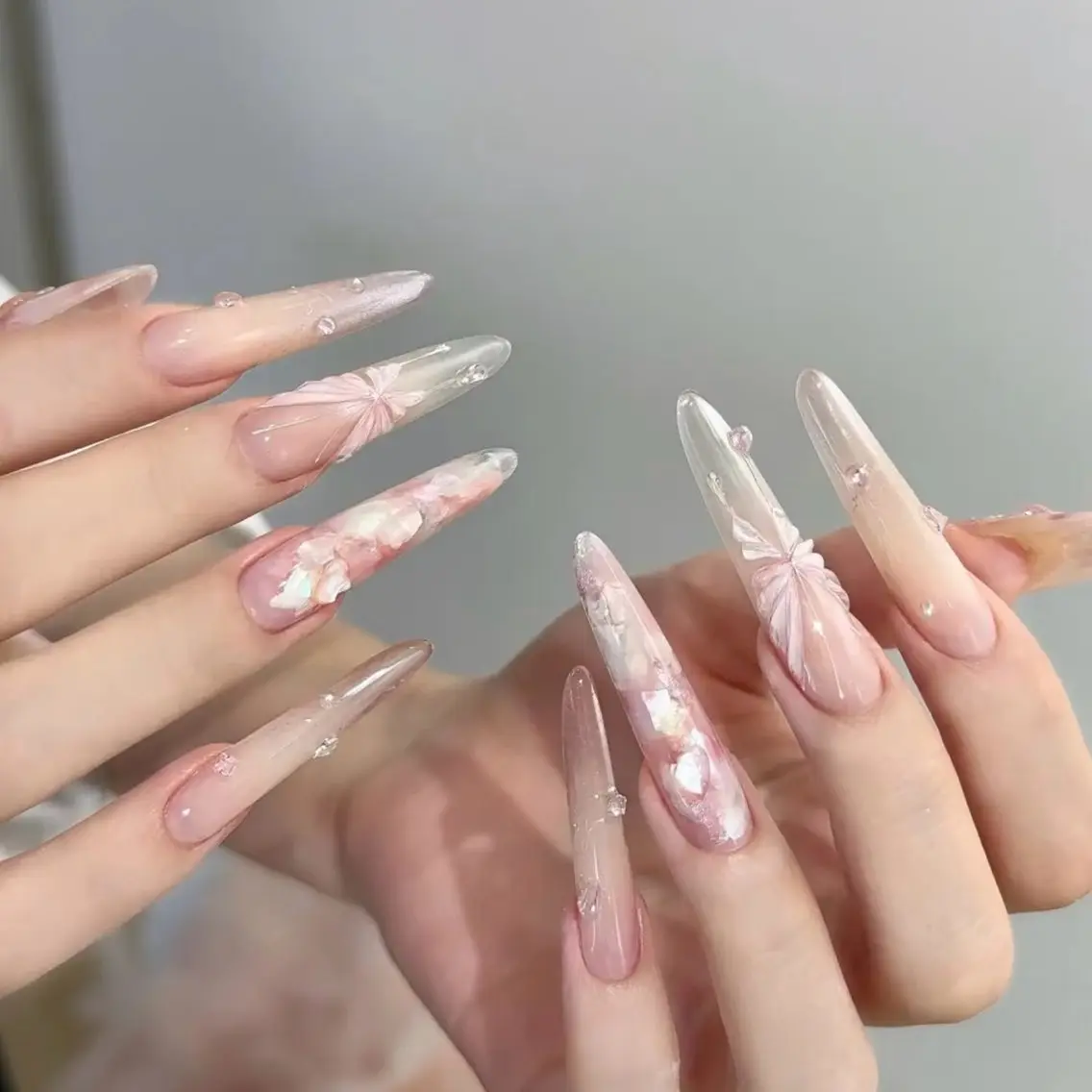 ネイル フットネイル フレンチネイル グラデーション 韓国ネイル マグネットネイル ハンドネイル MAY NAIL salon高田馬場のネイルデザイン