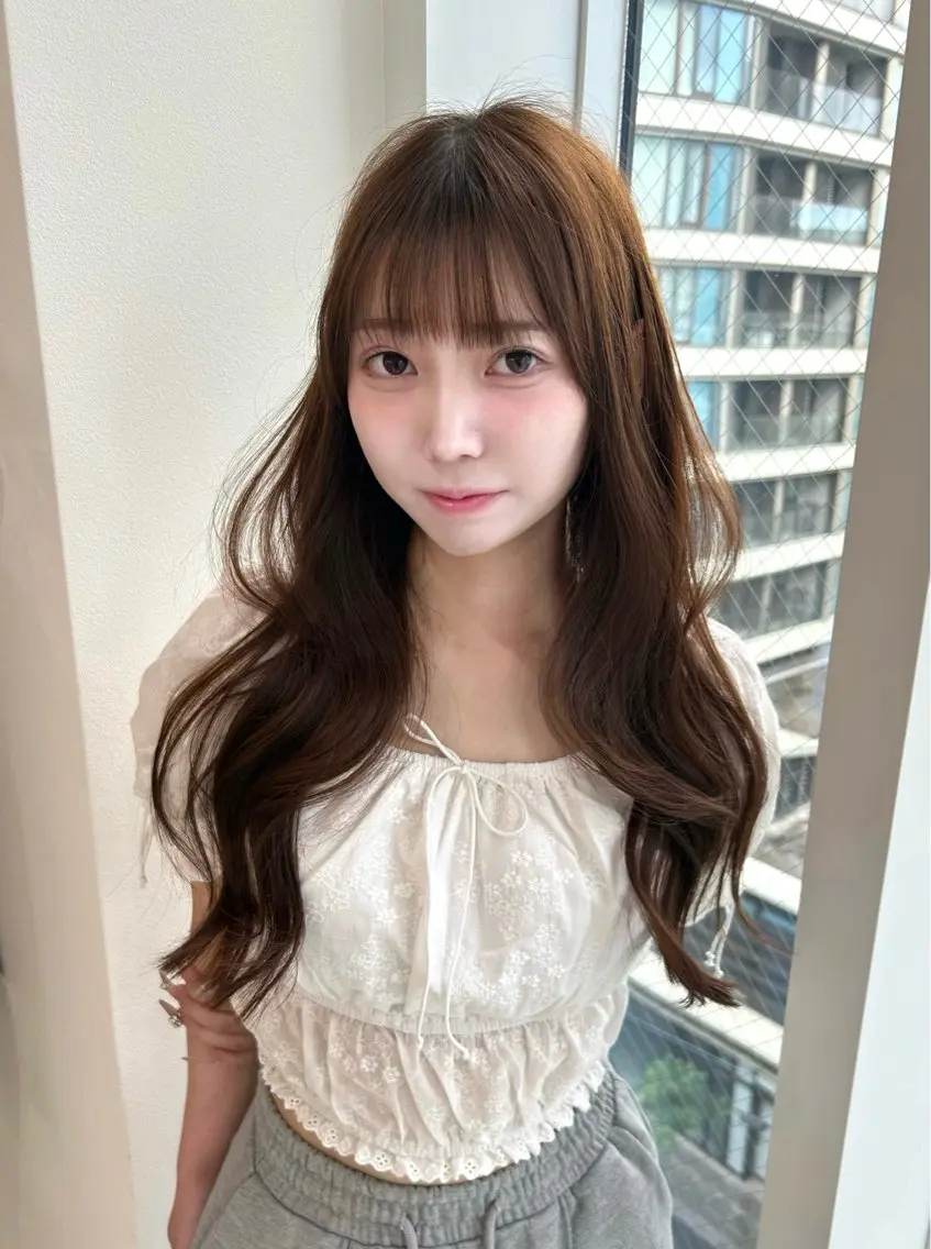 ロング カラー lemiie ayusaのヘアスタイル