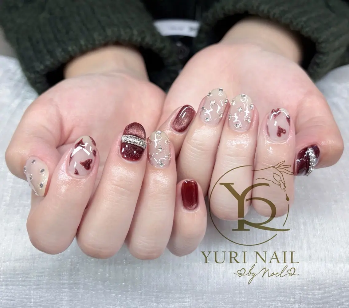 ネイル チークネイル フットネイル フレンチネイル 韓国ネイル 水色 ハンドネイル フットネイル ハンドケア YURI Nail NARITAのネイルデザイン
